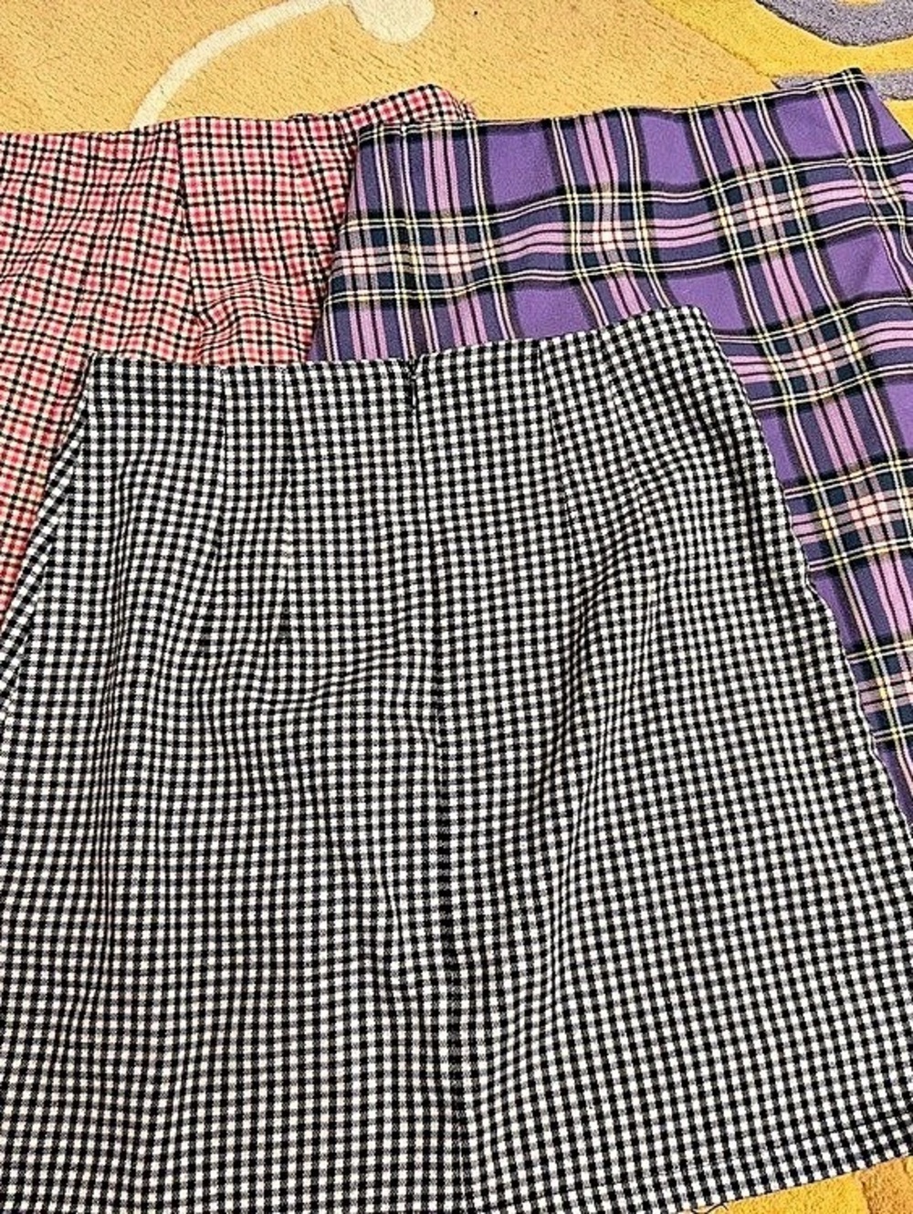 Brandy Melville Bundle Plaid Mini Skirt Set Size Small